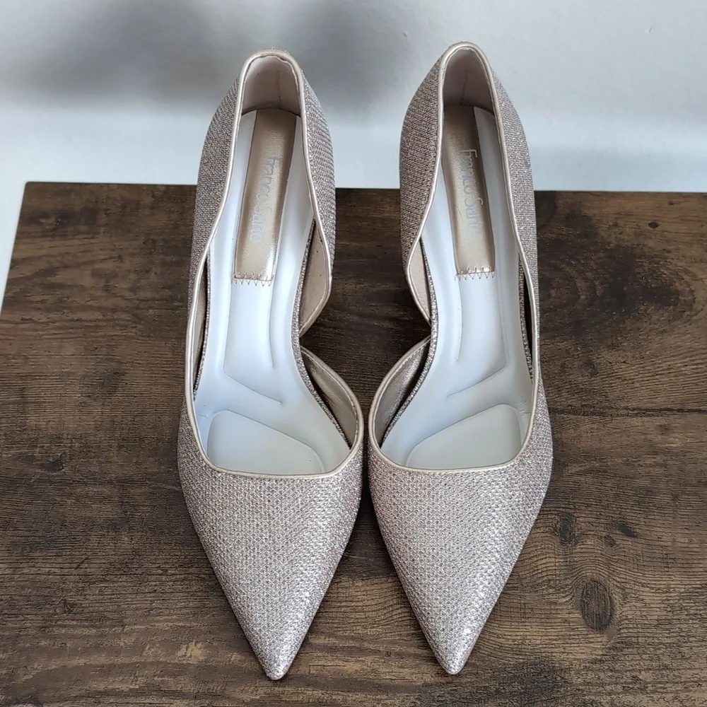 New Franco Sarto Tana Pointed Toe D'Orsay Mid Heel Pump - Picture 5 of 5